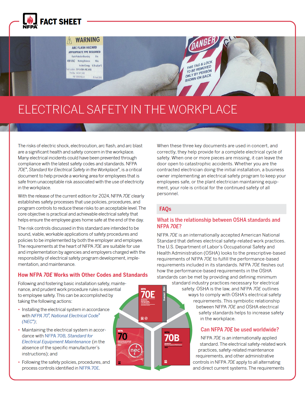 NFPA 70E Fact Sheet – 2024 Electrical Safety Edition