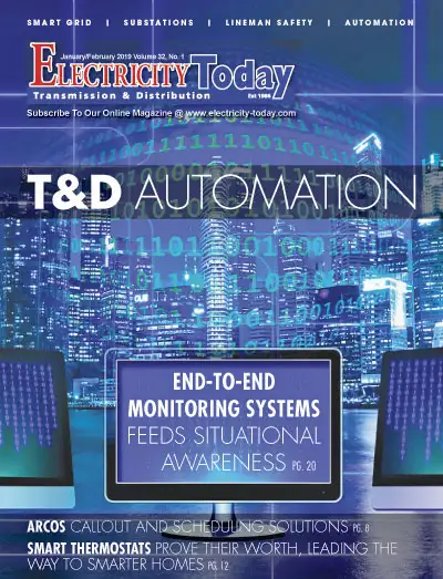 Electricity Today T&D Magazine - T&D Automation Jan&Feb 2019 Issue